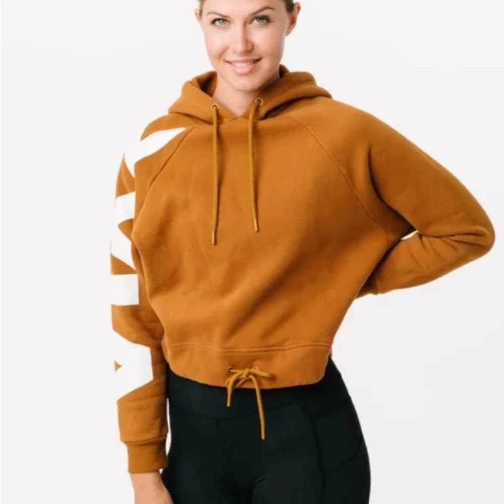 ZYIA Camel Crop Hoodie